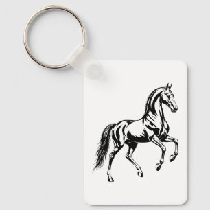 Elegant Akhal-Teke-häst Stilis Illustration Nyckelring