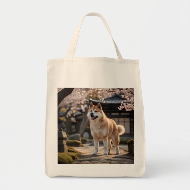 Elegant Akita Livsmedel Tote Tygkasse (Framsidan)