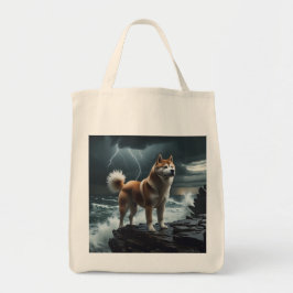 Elegant Akita Livsmedel Tote Tygkasse