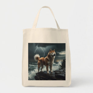 Elegant Akita Livsmedel Tote Tygkasse
