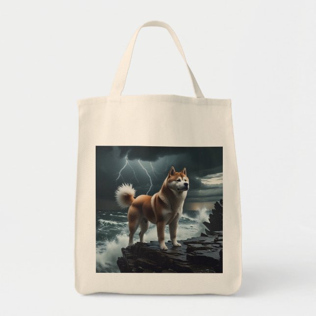 Elegant Akita Livsmedel Tote Tygkasse (Framsidan)