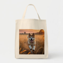 Elegant Akita Livsmedel Tote Tygkasse