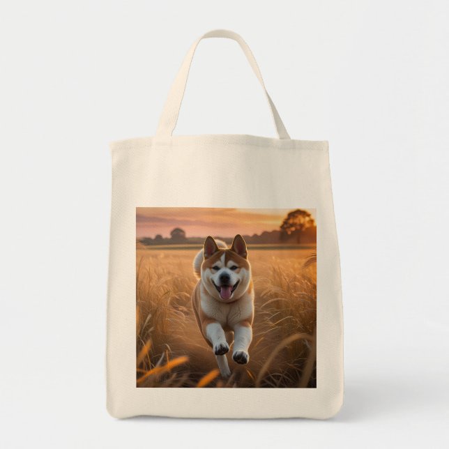 Elegant Akita Livsmedel Tote Tygkasse (Framsidan)