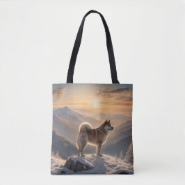 Elegant Akita Shoulder Tote Tygkasse