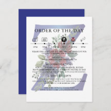 elegant akvarell av en röd och blå blomsterbukett