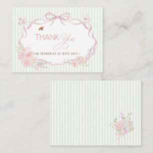 Elegant akvarell Bebis i blom wildflower Baby s Anteckningskort