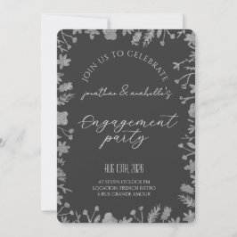 Elegant akvarell Blomma Förlovningsfirande Inbjudningar