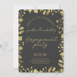 Elegant akvarell Blomster Förlovning Celebration Inbjudningar