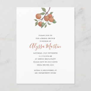 Elegant akvarell citrus stam/design med apelsiner vykort