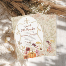 Elegant akvarell En söt liten pumpa boho Ba