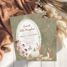 Elegant akvarell En söt liten pumpa boho Ba