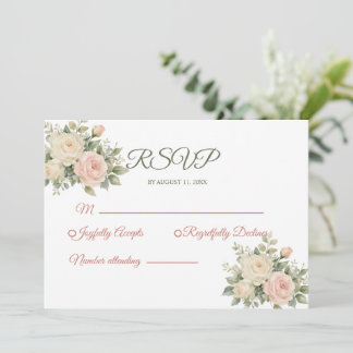 Elegant akvarell Eukalyptus Bröllop RSVP-kort