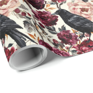 Elegant akvarell Halloween floral Presentpapper