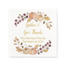 Elegant akvarell höstpumpa Thanksgiving Cus