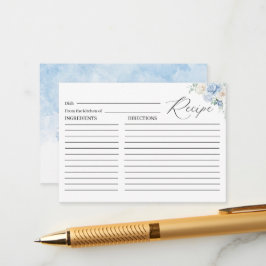 Elegant akvarell kärlek i blom Bröllopsdusch motta Tilläggskort