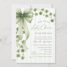 Elegant akvarell liten shamrockst Patricks Baby