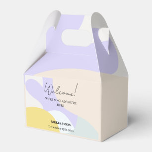 Elegant akvarell Modern Minimal Bröllops Hälsning Presentaskar