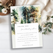 Elegant akvarell skogsbröllopsfest