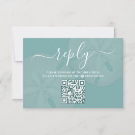 Elegant akvarell strand sanddollar QR-kod OSA Kort