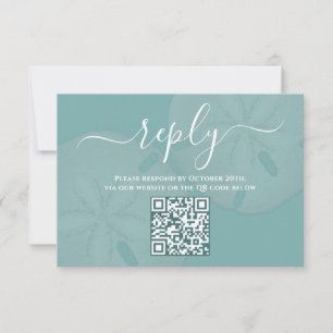 Elegant akvarell strand sanddollar QR-kod OSA Kort