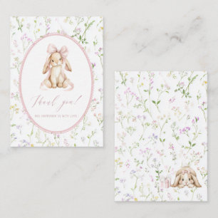 Elegant akvarell vår vildblomma Platt Notkort Anteckningskort