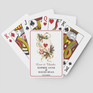 Elegant akvarell Vegas Casino Natt Guld Bröllop Casinokort