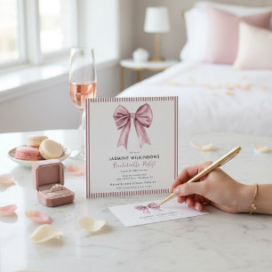 Elegant akvarellbåge möhipparty-kort inbjudningar