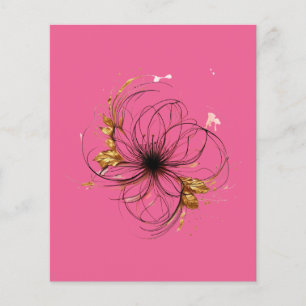 Elegant akvarellblomma konst flygblad
