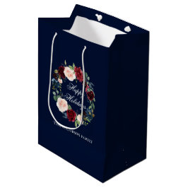 Elegant akvarellblommig krans God Jul