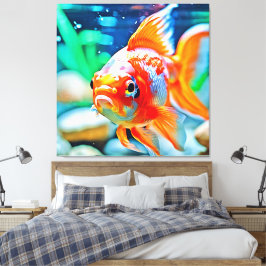 Elegant akvarium husdjur fisk canvastryck