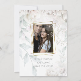 Elegant Alabaster White Peonies Inbjudningar