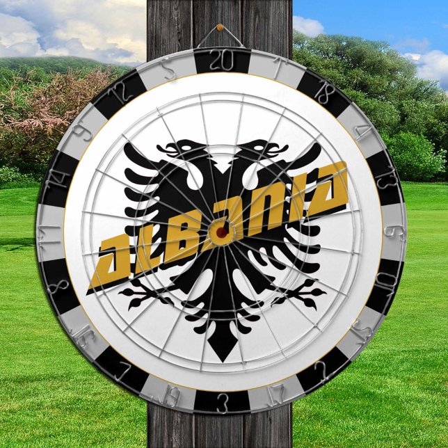 Elegant Albanien Dartboard & Albanian Flagga/board Darttavla (Skapare uppladdad)