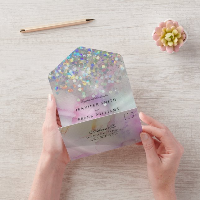 Elegant Alcohol Bläck Marble HoloGraph Glitter (Video)