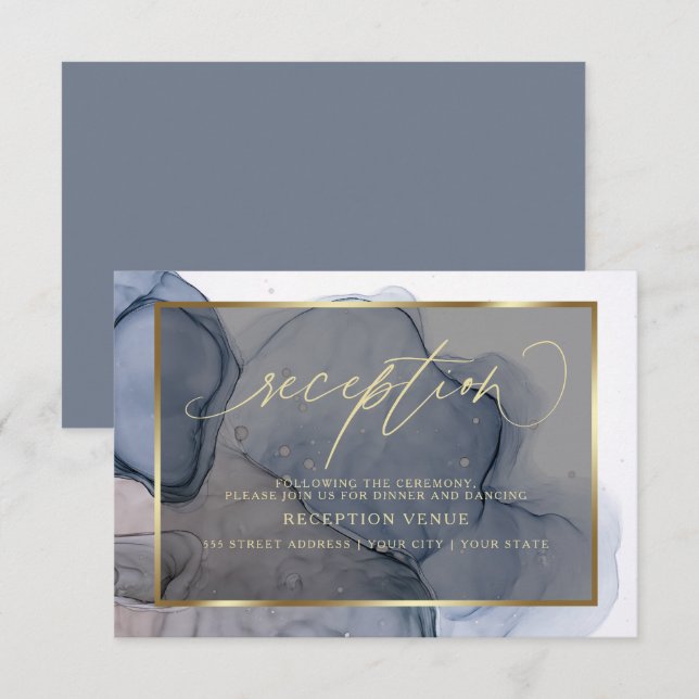 Elegant Alcohol Bläck - servermottagning Inbjudningar (Fram/baksida)