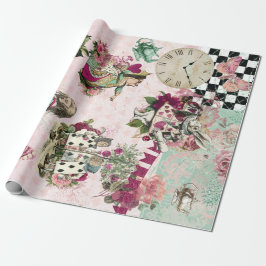 Elegant Alice i underlandets Rosa Presentpapper