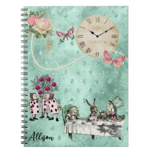 Elegant Alice in Wonderland Personlig Anteckningsbok