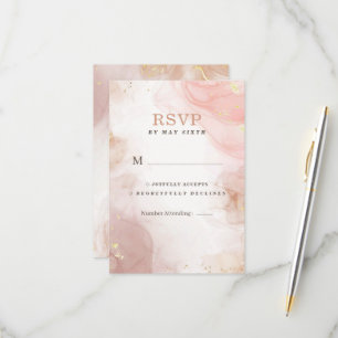 Elegant Alkohol Bläck Guld Rosa, modern miniminiv OSA Kort