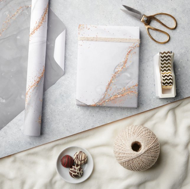 Elegant Alkohol Bläck med Glitter Guld Presentpapper (Hantverk)