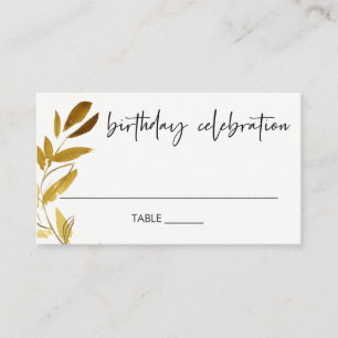 ELEGANT ALLA ÅLDER GULD GULT FAUNA WREATH BIRTHDAY PLACERINGSKORT