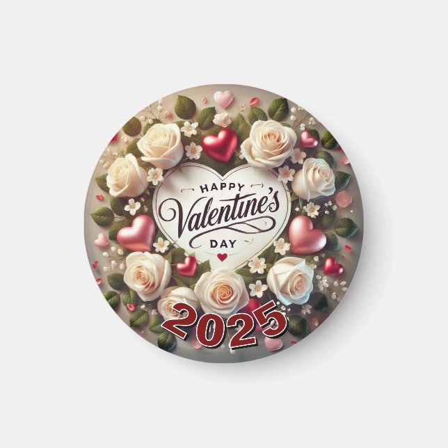 Elegant Alla hjärtans dag design med Ro Magnet (Framsidan)