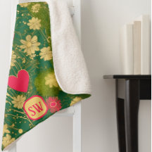 Elegant Alla hjärtans dag, monogram, moss