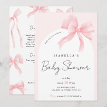 Elegant allt-i-ett rosa rosett babyfirande