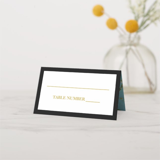 Elegant "Almond Blommar" Bröllop Placeringskort (Framsida)