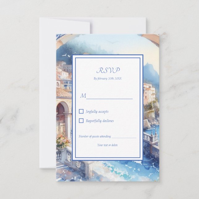 Elegant Amalfi-kusten Italien OSA Kort (Framsida)
