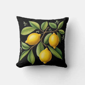 Elegant Amalfi Lemons på Gren Kudde