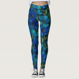 Elegant Amaryllis Blomma Aktiv Klänning Leggings