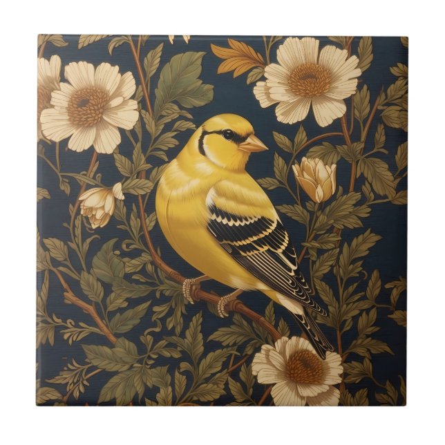 Elegant American Goldfinch Kakelplatta (Framsidan)