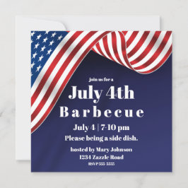 Elegant Amerikansk Flagga 4 juli Inbjudningar