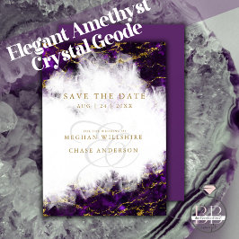 Elegant Amethyst Crystal Geode Inbjudningar