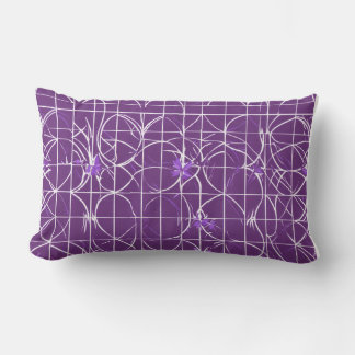 Elegant Ametyst Blommigt Pillow - minimalistisk ti Lumbarkudde